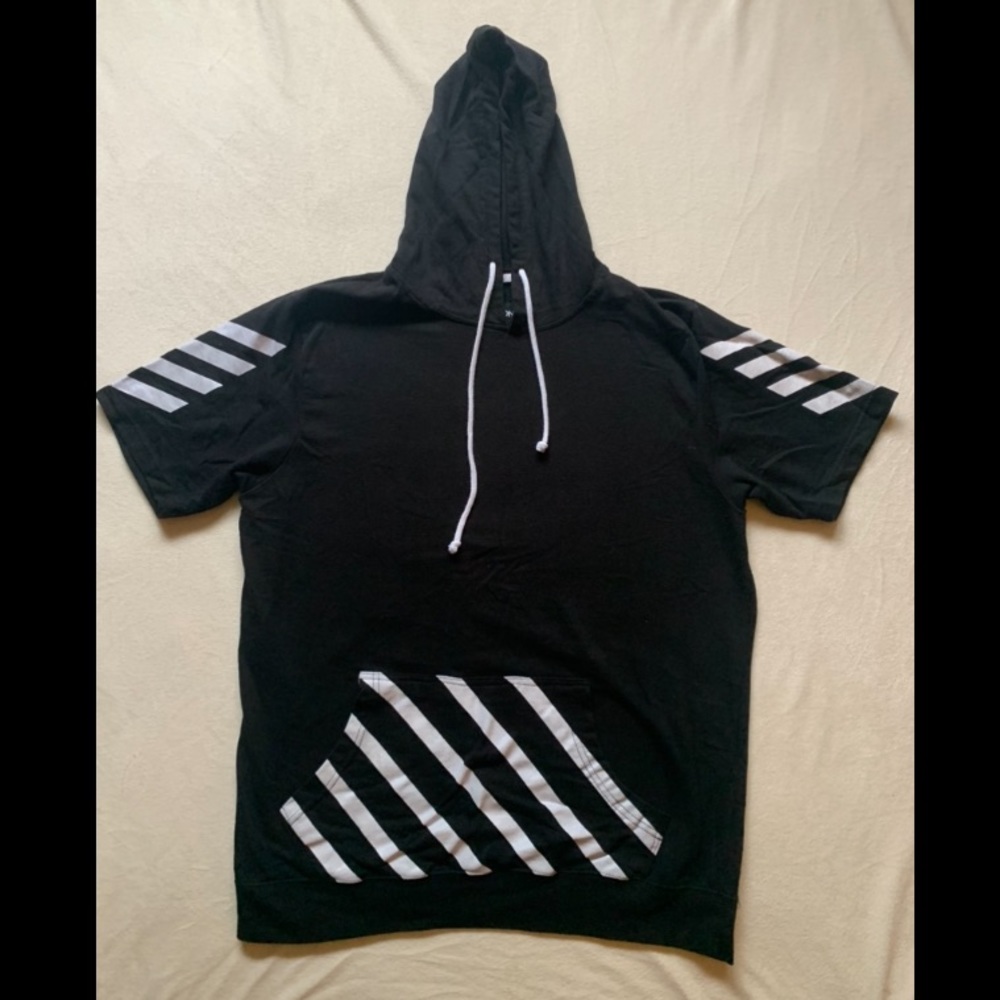 Mens Carbon Short Sleeve Hoodie
